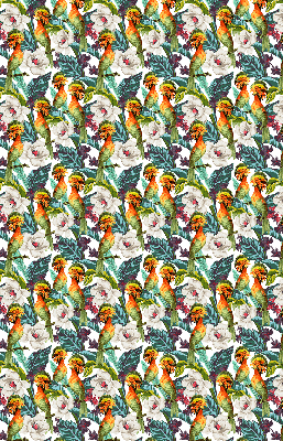 Modern roller blind Birds and flowers