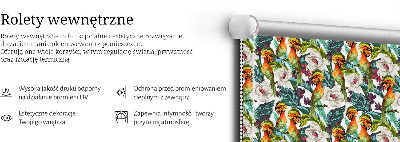 Modern roller blind Birds and flowers