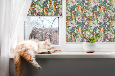 Modern roller blind Birds and flowers