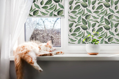 Roller blind for large window Leaves falling from trees