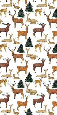Modern roller blind Deer and roe deer