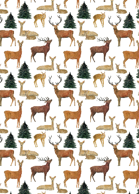 Modern roller blind Deer and roe deer