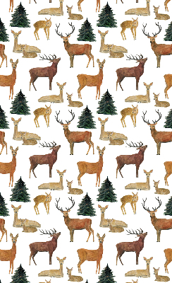 Modern roller blind Deer and roe deer