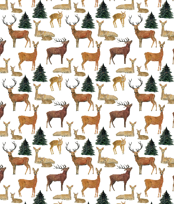 Modern roller blind Deer and roe deer