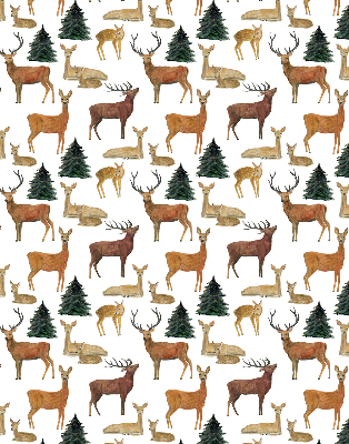 Modern roller blind Deer and roe deer