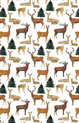 Modern roller blind Deer and roe deer