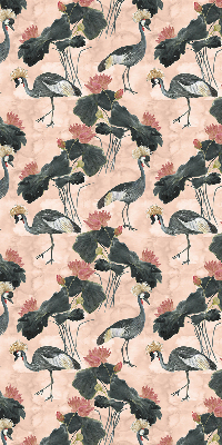 Roller blind for large window Heron on a pink background