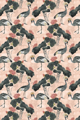 Roller blind for large window Heron on a pink background