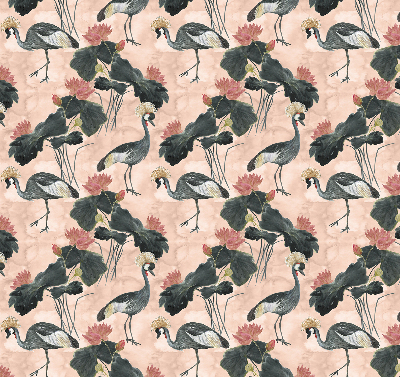 Roller blind for large window Heron on a pink background