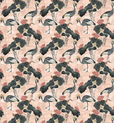 Roller blind for large window Heron on a pink background