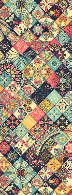 Fabric roller blind Colorful tiles