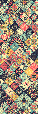 Fabric roller blind Colorful tiles