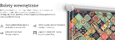 Fabric roller blind Colorful tiles