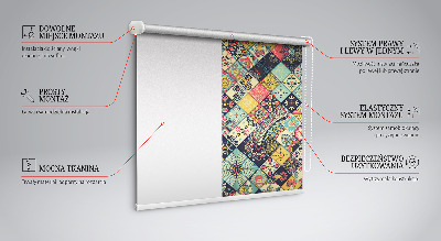 Fabric roller blind Colorful tiles