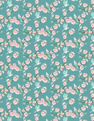 Modern roller blind Birds among the branches