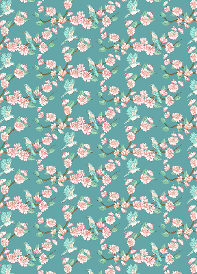 Modern roller blind Birds among the branches