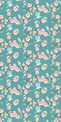 Modern roller blind Birds among the branches