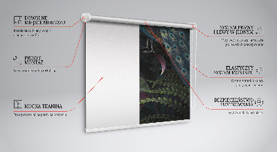Fabric roller blind Patki in green