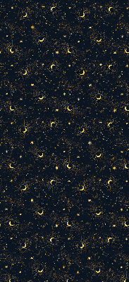 Modern roller blind Moon and stars