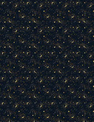 Modern roller blind Moon and stars