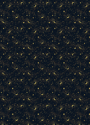 Modern roller blind Moon and stars