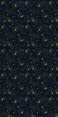 Modern roller blind Moon and stars