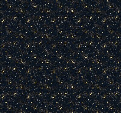 Modern roller blind Moon and stars