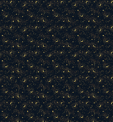 Modern roller blind Moon and stars