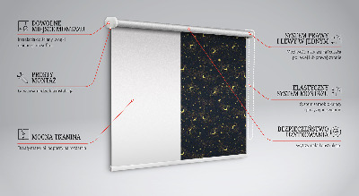 Modern roller blind Moon and stars