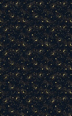 Modern roller blind Moon and stars