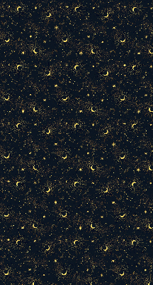 Modern roller blind Moon and stars