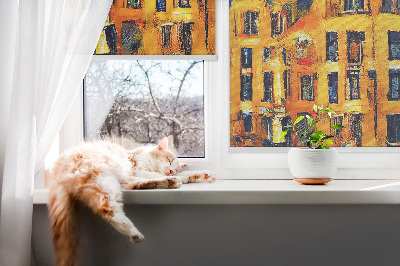 Modern roller blind Painted City