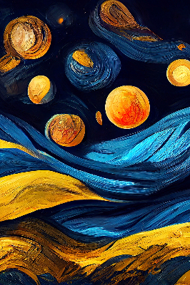 Roller blind for large window Planets
