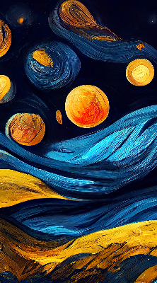 Roller blind for large window Planets