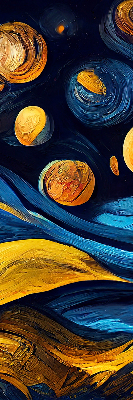 Roller blind for large window Planets