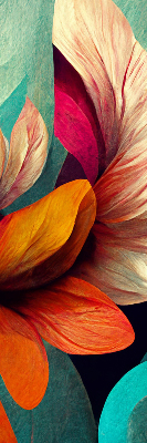 Modern roller blind Flowers in abstraction