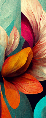 Modern roller blind Flowers in abstraction