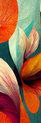 Modern roller blind Flowers in abstraction