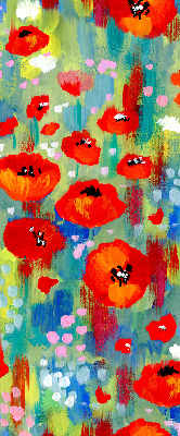 Roller blind for large window Meadow of poppies