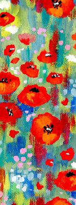 Roller blind for large window Meadow of poppies