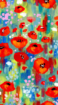 Roller blind for large window Meadow of poppies