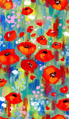 Roller blind for large window Meadow of poppies