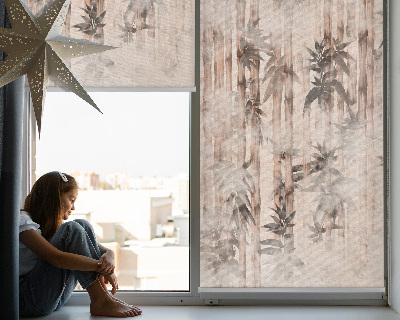 Fabric roller blind Leaves