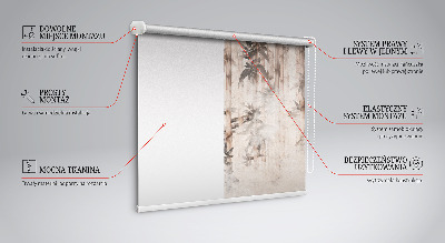 Fabric roller blind Leaves