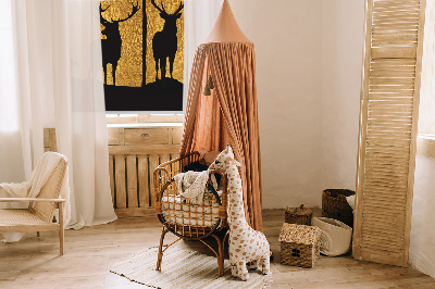 Modern roller blind Deer at night