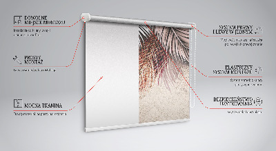 Roller blind for large window Leaves