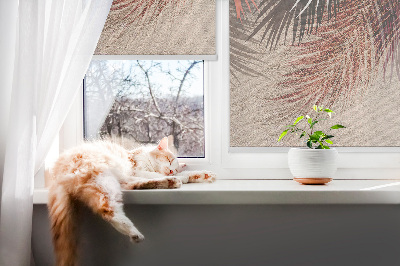 Roller blind for large window Leaves
