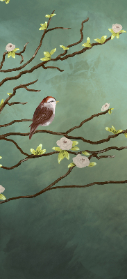 Fabric roller blind Birds on a branch