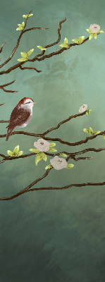 Fabric roller blind Birds on a branch
