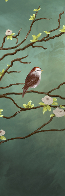 Fabric roller blind Birds on a branch